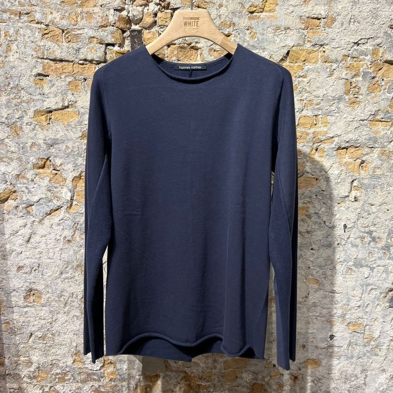 Hannes Roether Cut Sweat Navy