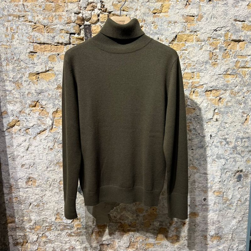 Aspesi Turtleneck Knit Sweater Dark Olive