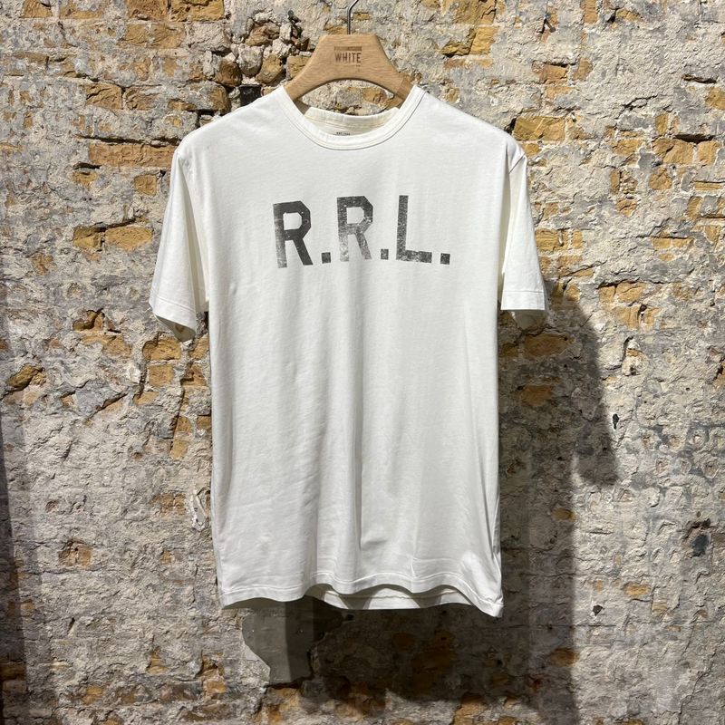 Ralph Lauren Double RL Logo Jersey T-Shirt wit RRL