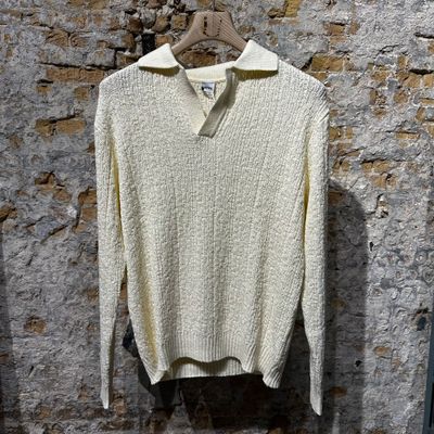 Aspesi Long Sleeve Polo Cream Foto van Aspesi Long Sleeve Polo Cream