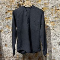 Hannes Roether Relaxed Cotton Shirt Antraciet
