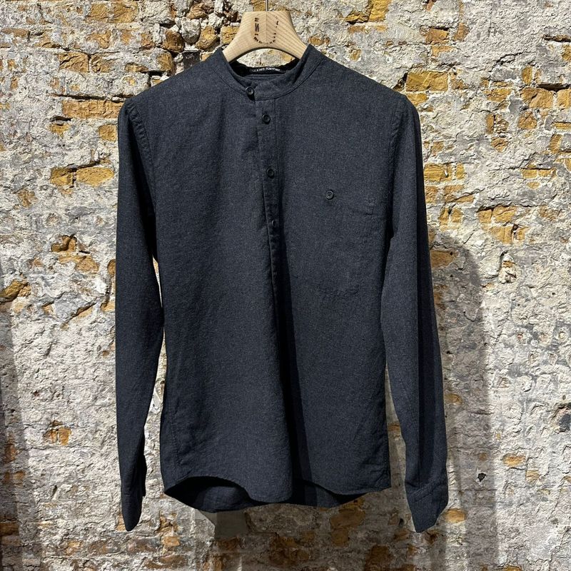 Hannes Roether Relaxed Cotton Shirt Antraciet Hannes Roether Relaxed Cotton Shirt Antraciet