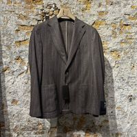 Windsor Giorno Brown Striped Cashmere Mix Blazer