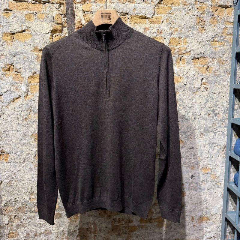 Kris K A. Baldwin half zip Espresso Brown Kris K A. Baldwin half zip Espresso Brown