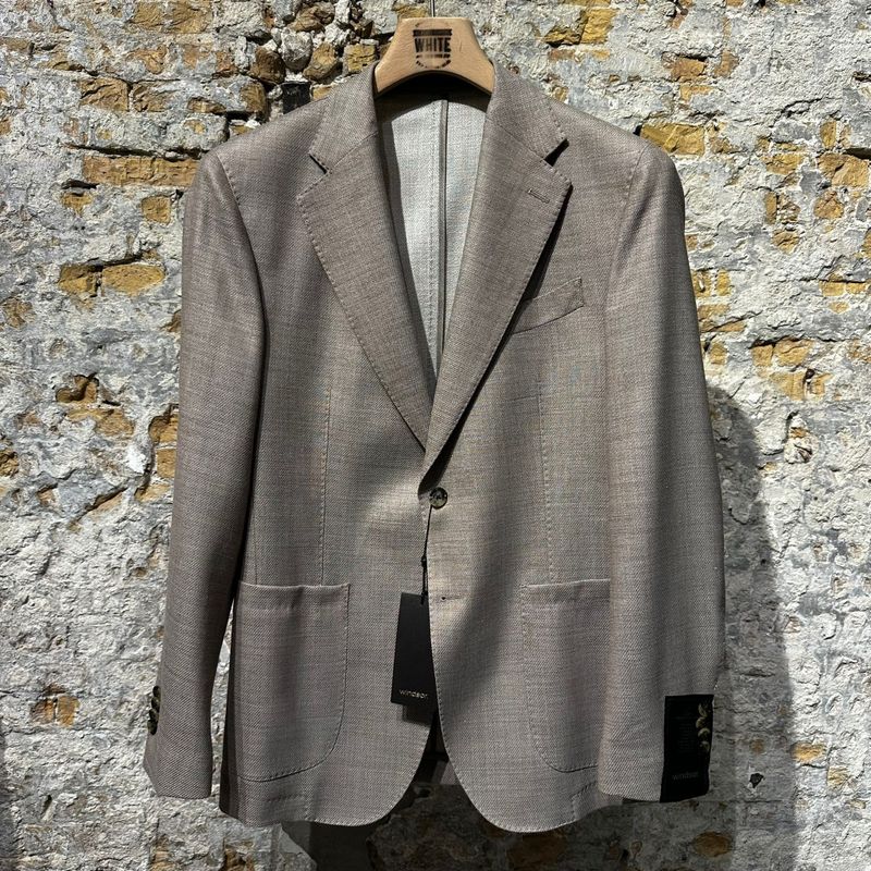 Windsor Giorno Virgin Wool & Linnen Jacket Champagne taupe