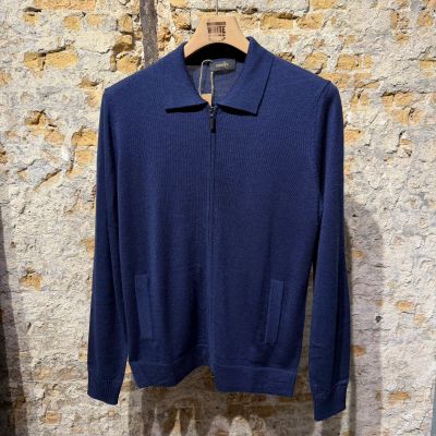 Foto van Kris K J. Hunt Full zip Cardigan Blue