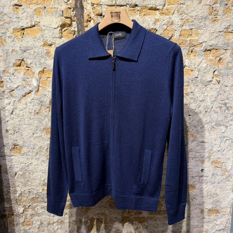 Kris K J. Hunt Full zip Cardigan Blue Kris K J. Hunt Full zip Cardigan Blue