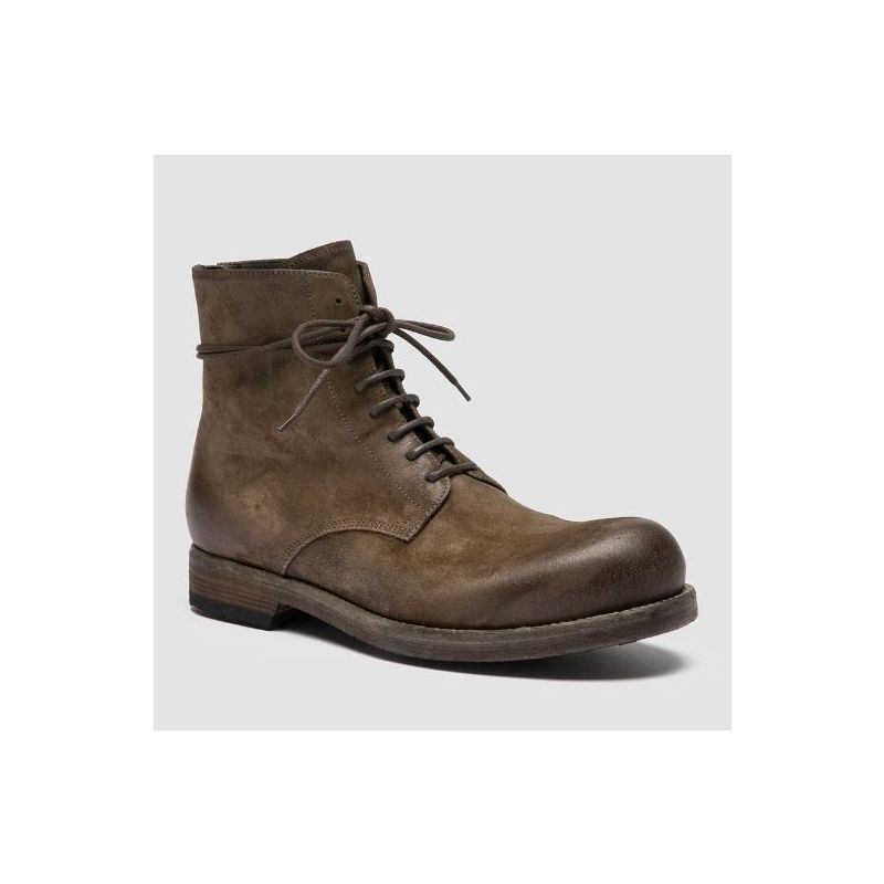 Officine Creative Green Suede Lace-up Boots