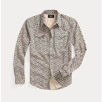 RRL Western Denim Shirt Beige/Blue