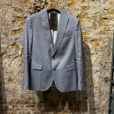 Foto van DRYKORN Lonest Blazer Herringbone Ocean Blue 