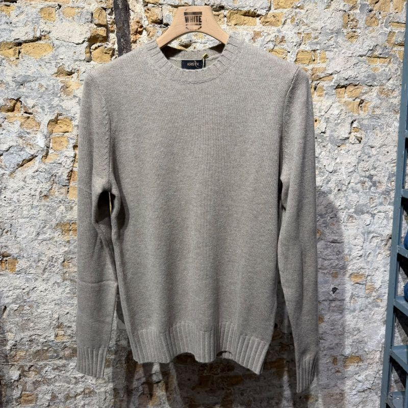 Kris K B Johnson O-neck Merino Wool Truffle
