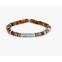 TATE OSSIAN London Constellation Bracelet Emerald Rustic Brown