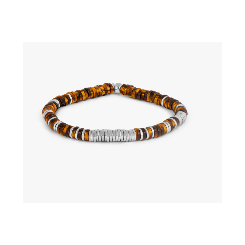 TATE OSSIAN London Constellation Bracelet Emerald Rustic Brown