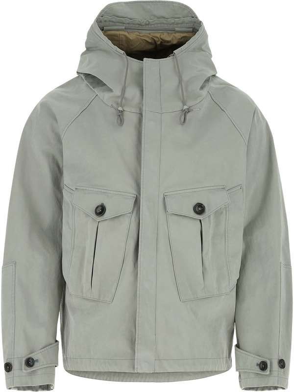 Ten C Tempest Anorak Ice Blue - White