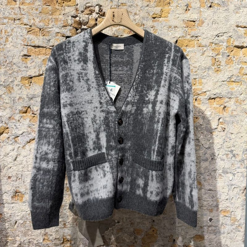 Piacenza Cardigan Lana Wool Grey