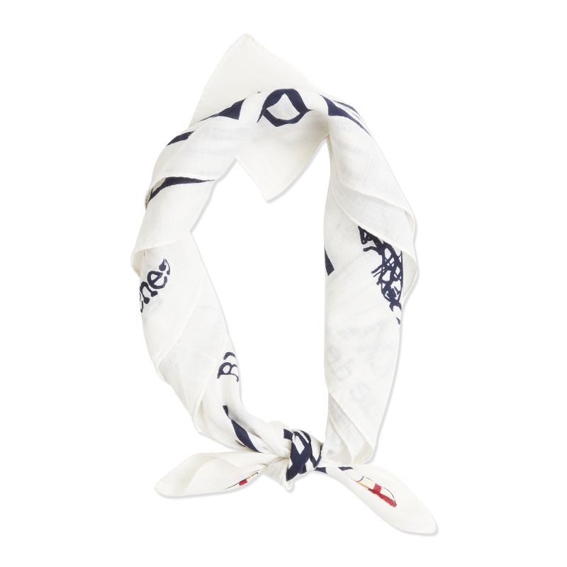 Blue de Genes Grafico Scarf Snow White Blue de Genes Grafico Scarf Snow White