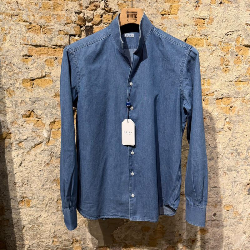 ORIAN Jeans Shirt 1800s Style Mid Blue ORIAN Jeans Shirt 1800s Style Mid Blue