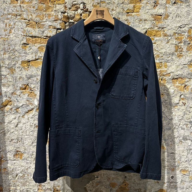 Blue De Gene Gabbiano Dobby Blazer Dark Navy Blue De Gene Gabbiano Dobby Blazer Dark Navy