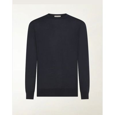Foto van Piacenza Lightweight merino wool crewneck dark Navy