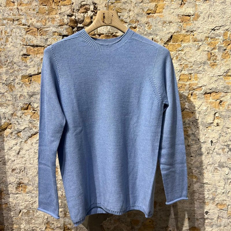 Hannes Roether RoundNeck Knitted Sweater Light Blue