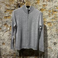 Kris K J Belfort Full-Zip Vest Cashmere Light Grey 
