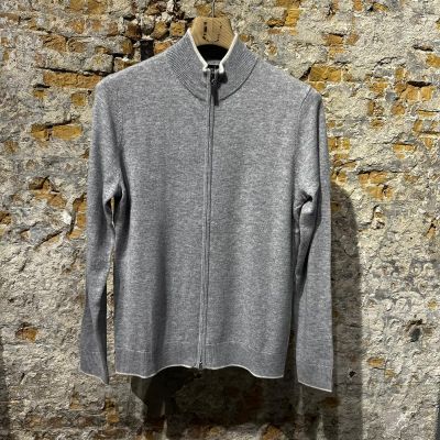 Foto van Kris K J Belfort Full-Zip Vest Cashmere Light Grey 