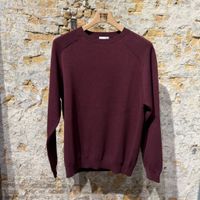 Scaglione Round Neck Milano Stitch Bordeaux
