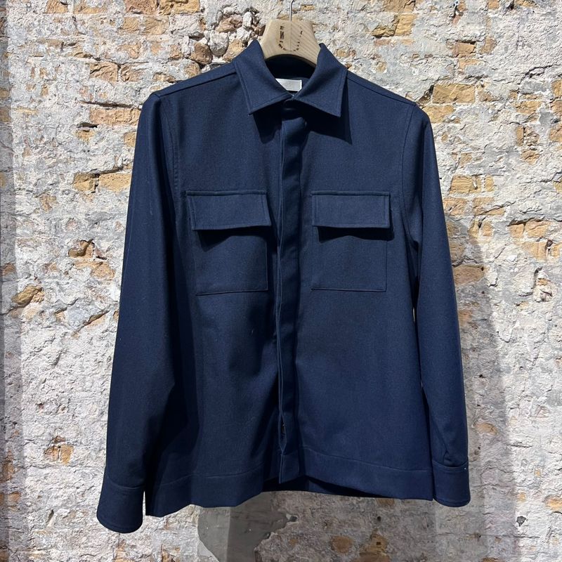 DEVORE John shirt Wool Navy