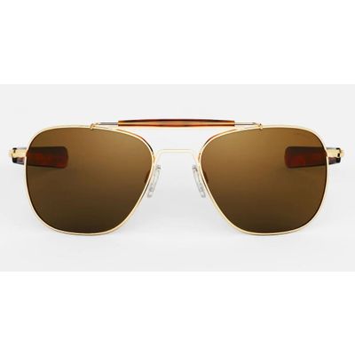 Foto van RANDOLPH - AT 001 Aviator ll Gold, American Tan 55mm