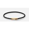 Afbeelding van Miansai Cruz Leather Bracelet Gold Vermeil Black