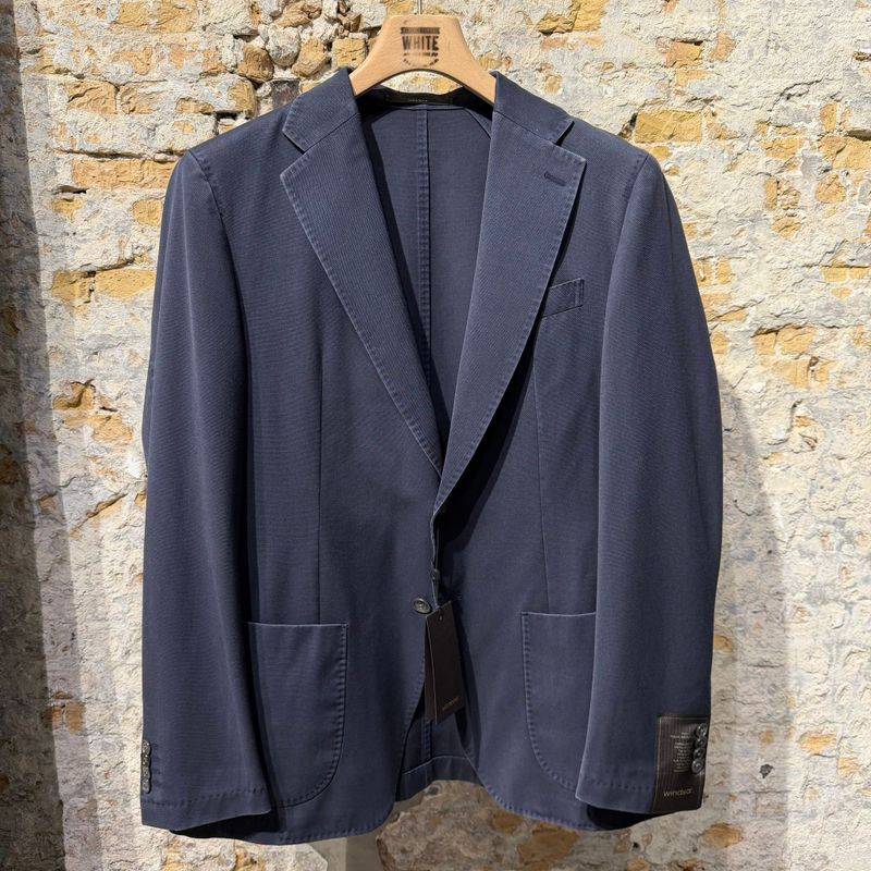 Windsor Frozen Wool Jacket Washed Navy 
