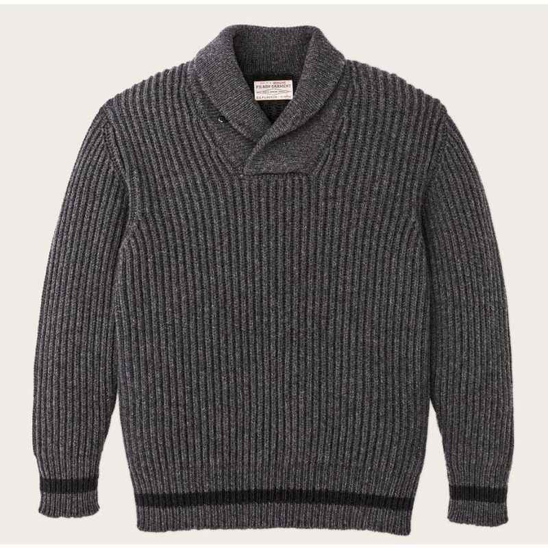 Filson Bristol Shawl Neck Sweater Grey