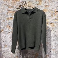 Kris K A Delon 100% Cashmere polo Army