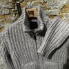 Afbeelding van Roberto Collina Super Heavy Knitt Full-zip Vest Oat