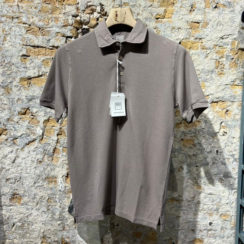 Fedeli Polo North Piquet Clay Grey