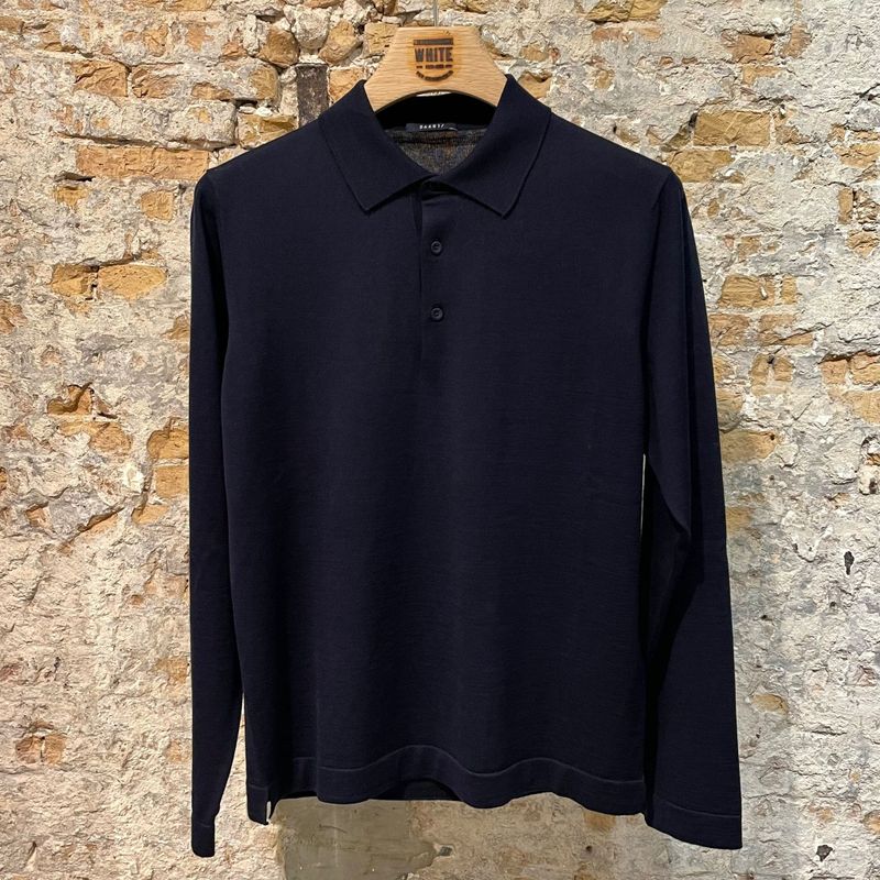 A Trip In A Bag Knit L/S Polo Navy