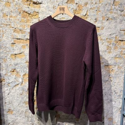 Roberto Collina Merino Wool Knitt Sweater Bordeux Red Foto van Roberto Collina Merino Wool Knitt Sweater Bordeux Red