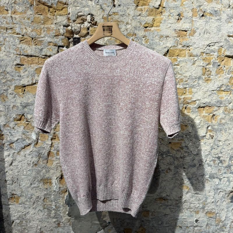 Scaglione T-shirt Light Lin-Silk Bordeaux Scaglione T-shirt Light Lin-Silk Bordeaux