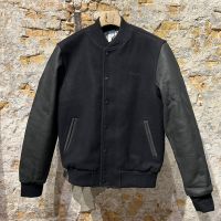 ​Schott Varsity jacket, cowhide leather Black
