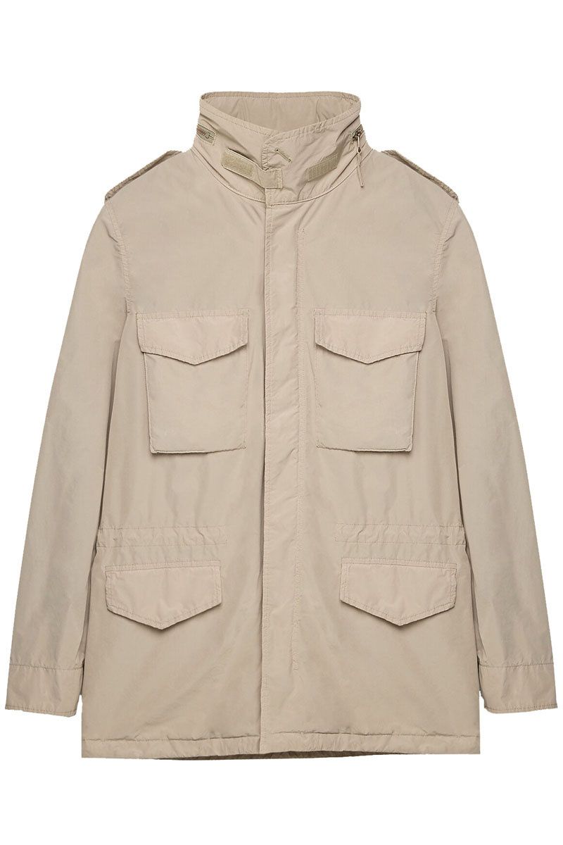 Aspesi Minifield Stone Cotton Field Jacket - White