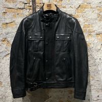 Belstaff Gangster Jacket Hand Waxed Leather Black 