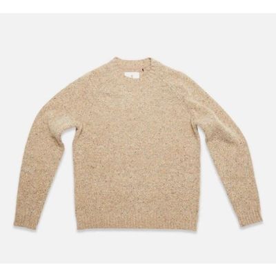 Foto van Blue De Gene Honshu Crewneck Knit Beige Melange