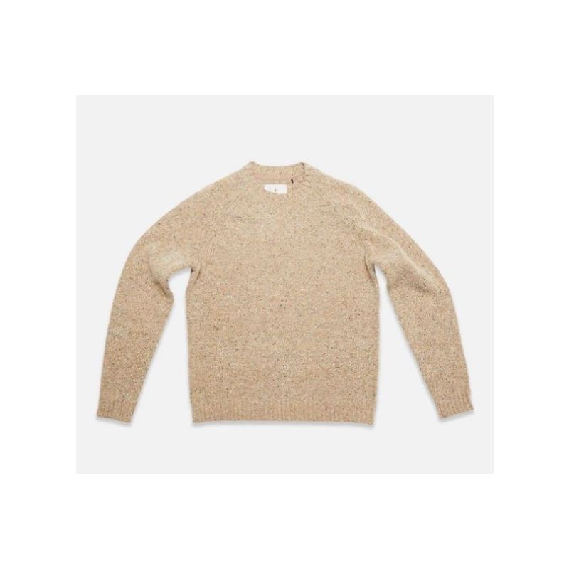 Blue De Gene Honshu Crewneck Knit Beige Melange