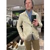 Afbeelding van Hannes Roether Relaxed Linnen Summer Jacket Beige/Gold