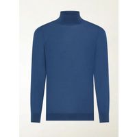 Piacenza Lightweight Merino Wool Turtleneck Coral blue