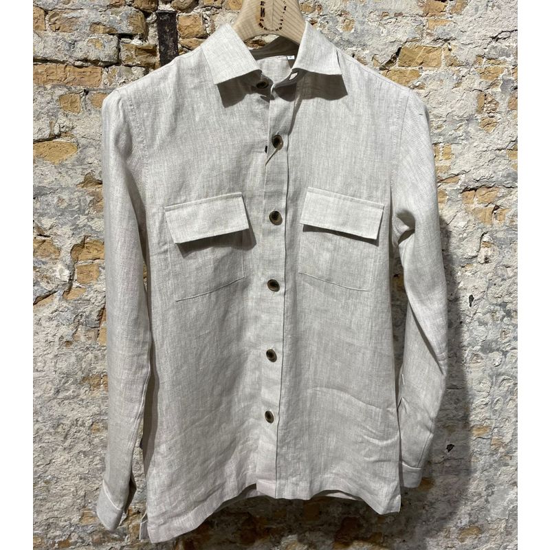 100 Hands Linnen Overshirt Sand
