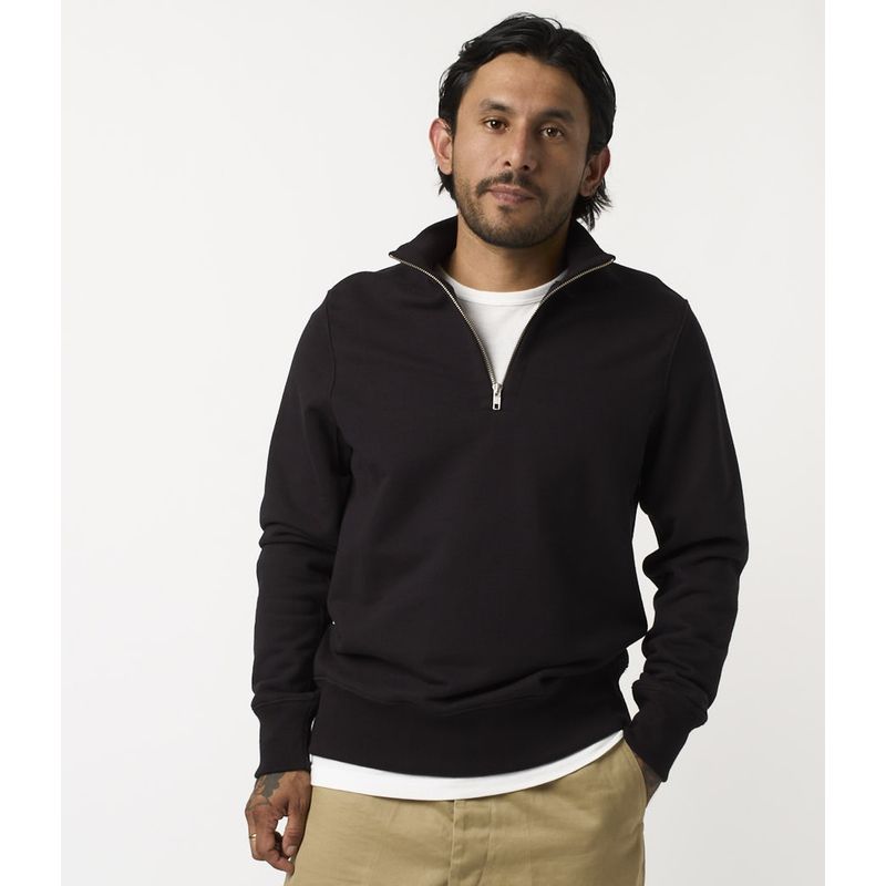 Merz b. Schwanen Loopwheel sweatshirt Black Merz b. Schwanen Loopwheel sweatshirt Black