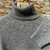 Afbeelding van Roberto Collina Cashmere Silk Knit Roll Neck Grey