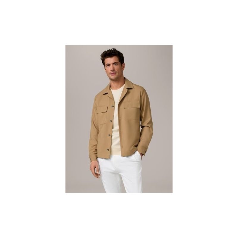 Windsor Lavoro Virgin Wool Overshirt Camel