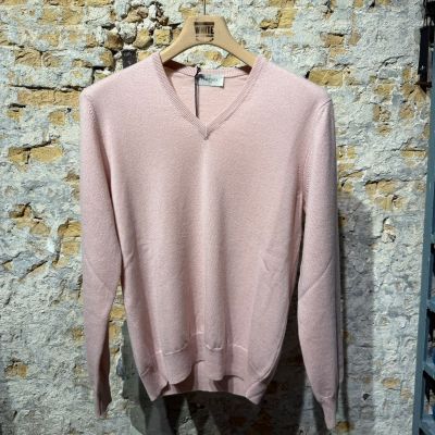 Foto van Piacenza 1733 V-Neck 100% Cashmere Sweater Portofino Coral